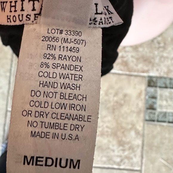 White House Black Market Size Med Black High Waist Flare Sash Waist Dress Pants - Picture 5 of 5